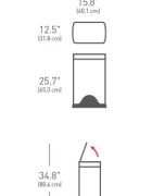 SimpleHuman Кошче за боклук с педали 38 L неръждаема стомана -
