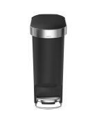 SimpleHuman Кошче за боклук с педали 40 L пластмасово "Slim" черно - simplehum