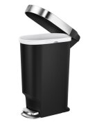 SimpleHuman Кошче за боклук с педали 40 L пластмасово "Slim" черно - simplehum