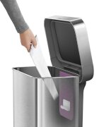 SimpleHuman Кошче за боклук с педали 45 L неръждаема стомана -