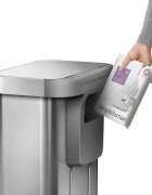SimpleHuman Кошче за боклук с педали 45 L неръждаема стомана -