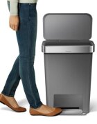 SimpleHuman Кошче за боклук с педали 45 L пластмасово -