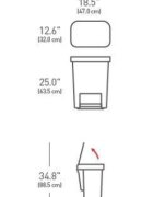 SimpleHuman Кошче за боклук с педали 45 л пластмасово бяло -