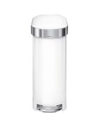 SimpleHuman Кошче за боклук с педали 45 L Slim White Steel -