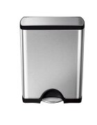 SimpleHuman Кошче за боклук с педали 50 L неръждаема стомана -
