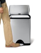 SimpleHuman Кошче за боклук с педали 50 L неръждаема стомана -