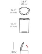 SimpleHuman Кошче за боклук с педали 50 L пластмасово -