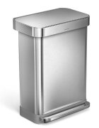 SimpleHuman Кошче за боклук с педали 55 L неръждаема стомана -