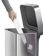 SimpleHuman Кошче за боклук с педали 55 L неръждаема стомана -