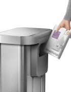 SimpleHuman Кошче за боклук с педали 55 L неръждаема стомана -