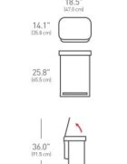 SimpleHuman Кошче за боклук с педали 55 L неръждаема стомана -