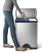 SimpleHuman Кошче за отпадъци с педал неръждаема стомана 46L -