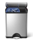SimpleHuman Кошче за отпадъци с педал неръждаема стомана 46L -