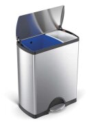SimpleHuman Кошче за отпадъци с педал неръждаема стомана 46L -