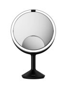 SimpleHuman Козметично огледало със сензор 25 см "Trio Max" Matte Black Steel -