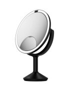 SimpleHuman Козметично огледало със сензор 25 см "Trio Max" Matte Black Steel -