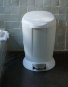SimpleHuman Кръгла кошче за боклук 6 л бяло - марка "".