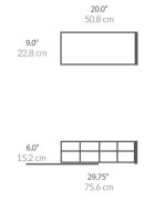 SimpleHuman Плъзгащ се органайзер за шкаф 228 х 508 см - марка ""