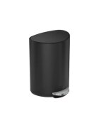 SimpleHuman Полукръгъл кош за боклук с педал 6 л неръждаема стомана Matte Black