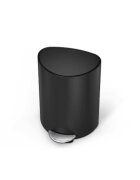 SimpleHuman Полукръгъл кош за боклук с педал 6 л неръждаема стомана Matte Black