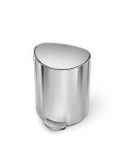 SimpleHuman Полукръгъл кошче за боклук с педал 6 л неръждаема стомана Brushed -