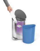 SimpleHuman Полукръгъл кошче за боклук с педал 6 л неръждаема стомана Brushed -