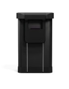 SimpleHuman Правоъгълен кош за боклук 45 л с педал Matte Black -