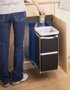 SimpleHuman Прибираща се кофа за боклук с две отделения 35 L -