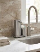 SimpleHuman Сензорен дозатор с държач за гъба 266 мл неръждаема стомана Brushed