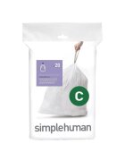 SimpleHuman Торби за боклук код C 10-12 L / 20 бр. пластмасови -