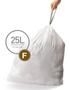 SimpleHuman Торби за боклук код F 25 L / 20 бр. пластмасови -