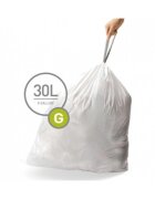 SimpleHuman Торби за боклук код G 30 L / 20 бр. пластмасови -