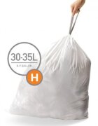 SimpleHuman Торби за боклук код H 30-35 L / 20 бр. пластмасови -