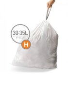 SimpleHuman Торби за боклук код H 30-35 L / 60 бр. пластмасови - марка "simplehu