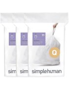SimpleHuman Торби за боклук код Q 50-65 L / 60 бр. пластмасови -