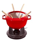 Staub 20 см чугун фондю комплект Cherry -