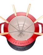 Staub 20 см чугун фондю комплект Cherry -