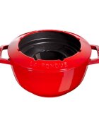 Staub 20 см чугун фондю комплект Cherry -