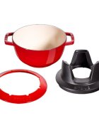 Staub 20 см чугун фондю комплект Cherry -