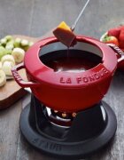 Staub 20 см чугун фондю комплект Cherry -