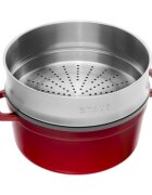 Staub Чугунен съд за готвене Cocotte с аксесоар за готвене на пара 26 cm/5