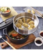 Staub Чугунена тенджера Cocotte с приставка за готвене на пара 24 см/379