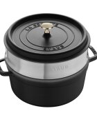 Staub Чугунена тенджера за готвене Cocotte с аксесоар за готвене на пара 2