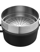 Staub Чугунена тенджера за готвене Cocotte с аксесоар за готвене на пара 2