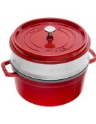 Staub Чугунена тенджера за готвене Cocotte с аксесоар за готвене на пара 2