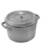 Staub Дълбока тенджера Cocotte чугунена 24 см/47 л Graphite Grey -