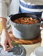 Staub Дълбока тенджера Cocotte чугунена 24 см/47 л Graphite Grey -