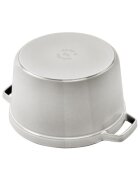 Staub Дълбока тенджера за готвене Cocotte чугунена 24 см / 4.7 л White Tr