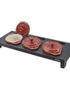 Staub Дървена стойка за 3 мини кокота -