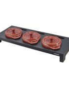 Staub Дървена стойка за 3 мини кокота -
